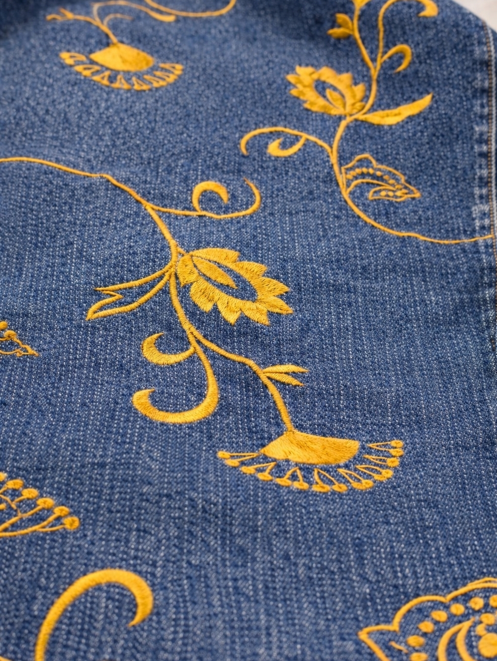 $248 NWT 7 FOR ALL MANKIND Jennifer Jeans Size 23 7FAM Embroidered DENIM JEANS - Picture 5 of 7